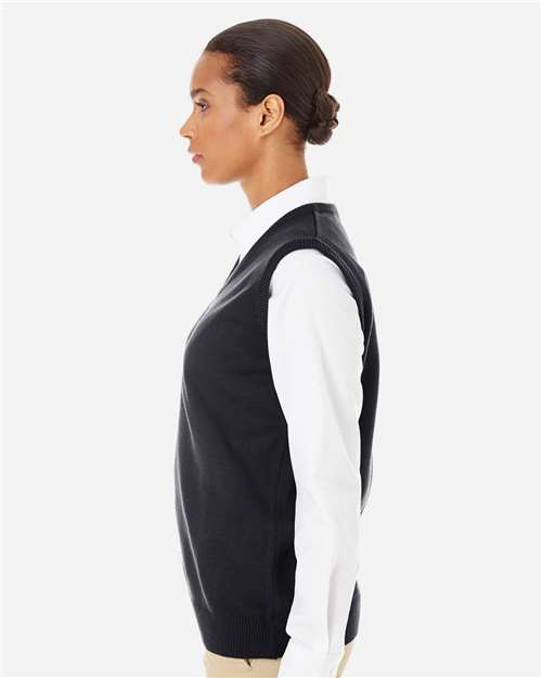 Harriton Women's Pilbloc™ V-Neck Sweater Vest - M415W Black