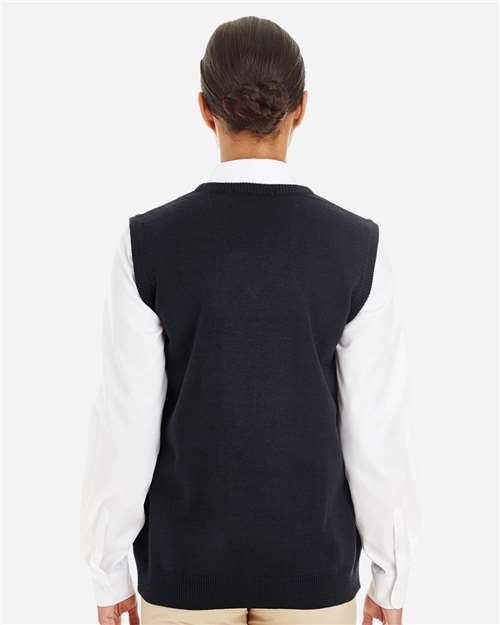 Harriton Women's Pilbloc™ V-Neck Sweater Vest - M415W Black