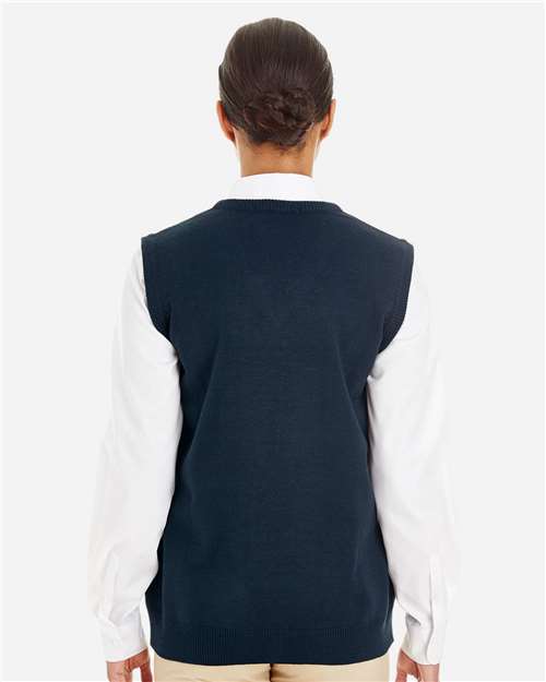Harriton Women's Pilbloc™ V-Neck Sweater Vest - M415W Dark Navy