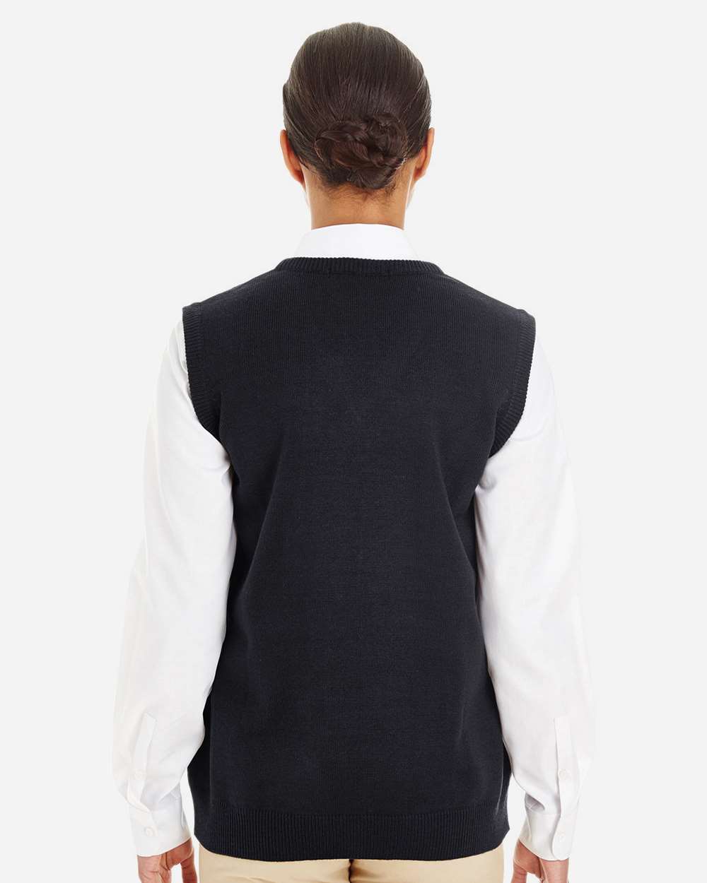 Harriton Women's Pilbloc™ V-Neck Sweater Vest - M415W Black