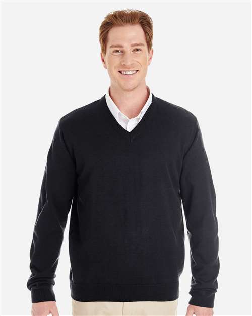 Harriton Men's Pilbloc™ V-Neck Sweater - M420 Black