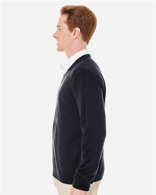 Harriton Men's Pilbloc™ V-Neck Sweater - M420 Black