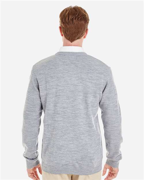 Harriton Men's Pilbloc™ V-Neck Sweater - M420 Grey Heather
