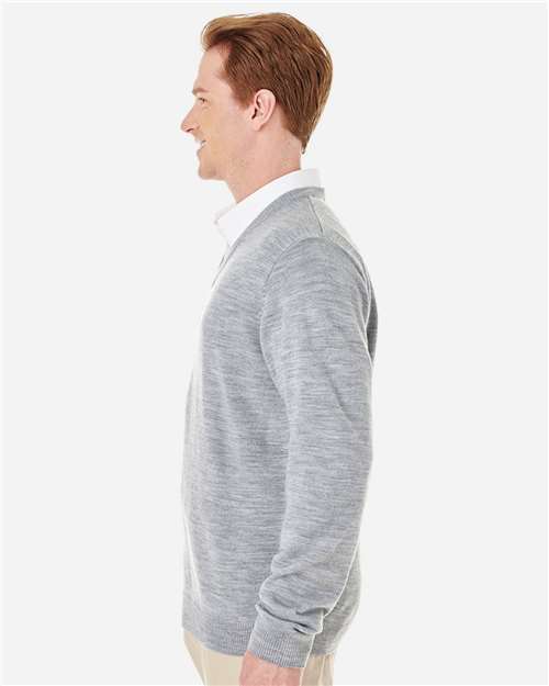 Harriton Men's Pilbloc™ V-Neck Sweater - M420 Grey Heather