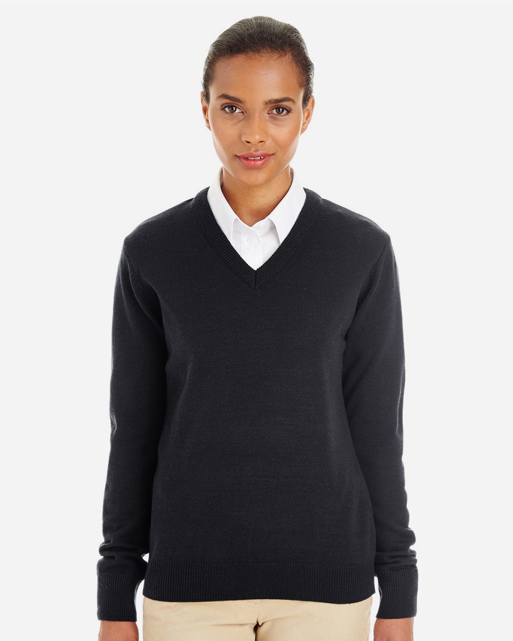 Harriton Women's Pilbloc V-Neck Sweater - M420W