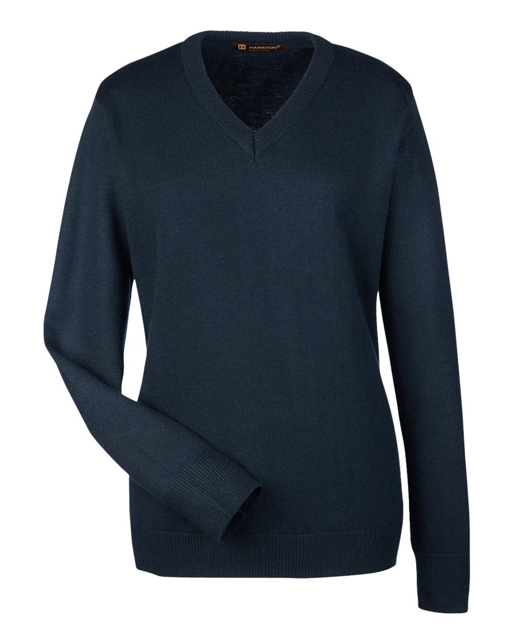 Harriton Women's Pilbloc V-Neck Sweater - M420W Dark Navy