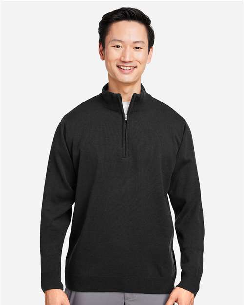 Harriton Unisex Pilbloc™ Quarter-Zip Pullover Sweater - M421 Black