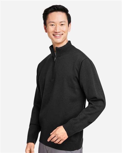 Harriton Unisex Pilbloc™ Quarter-Zip Pullover Sweater - M421 Black