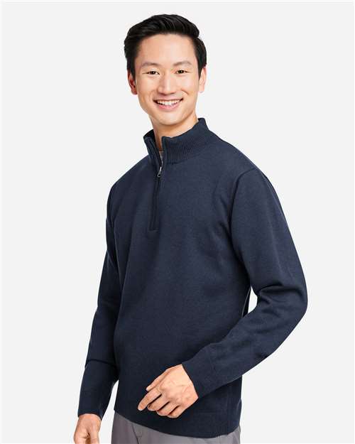 Harriton Unisex Pilbloc™ Quarter-Zip Pullover Sweater - M421 Dark Navy