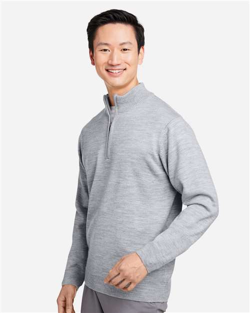 Harriton Unisex Pilbloc™ Quarter-Zip Pullover Sweater - M421 Grey Heather
