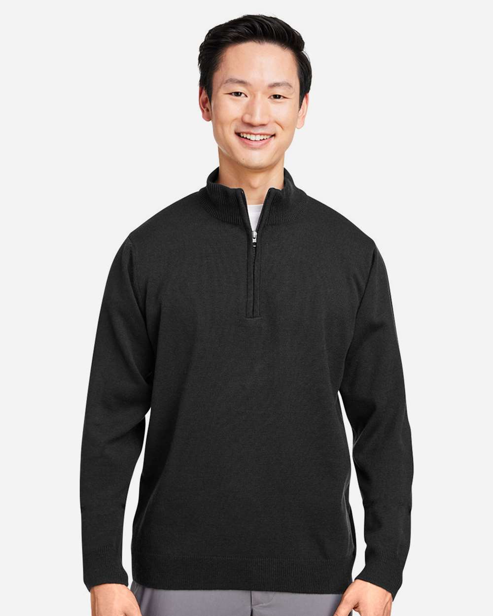 Harriton Unisex Pilbloc™ Quarter-Zip Pullover Sweater - M421 Black