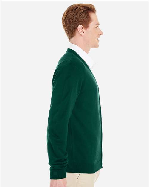 Harriton Men's Pilbloc™ V-Neck Button Cardigan Sweater - M425 Hunter