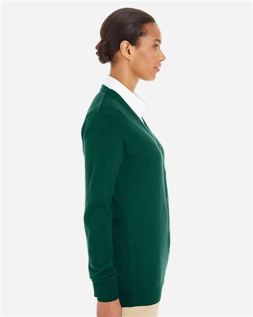 Harriton Women's Pilbloc V-Neck Button Cardigan Sweater - M425W Hunter