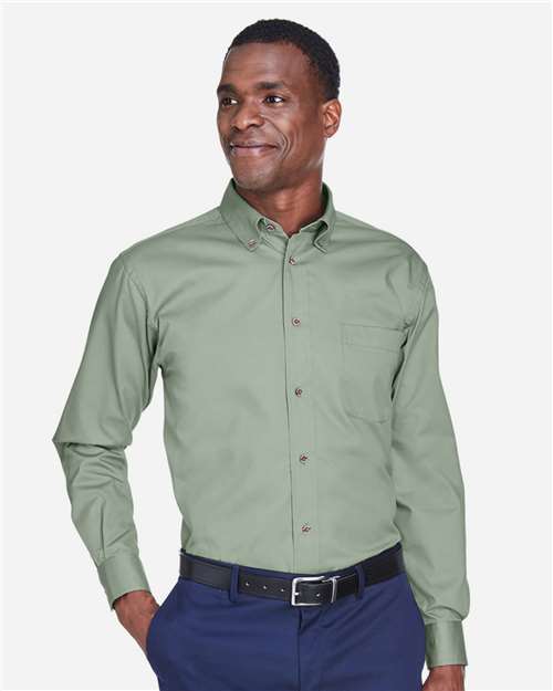 Harriton Men's Easy Blend™ Twill Shirt - M500 Dill