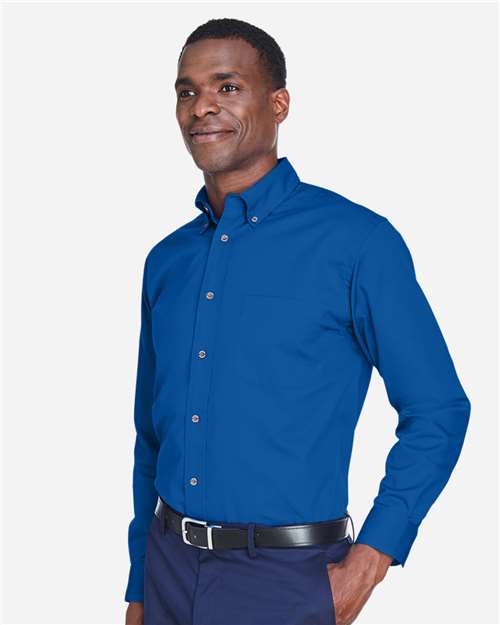 Harriton Men's Easy Blend™ Twill Shirt - M500 French Blue
