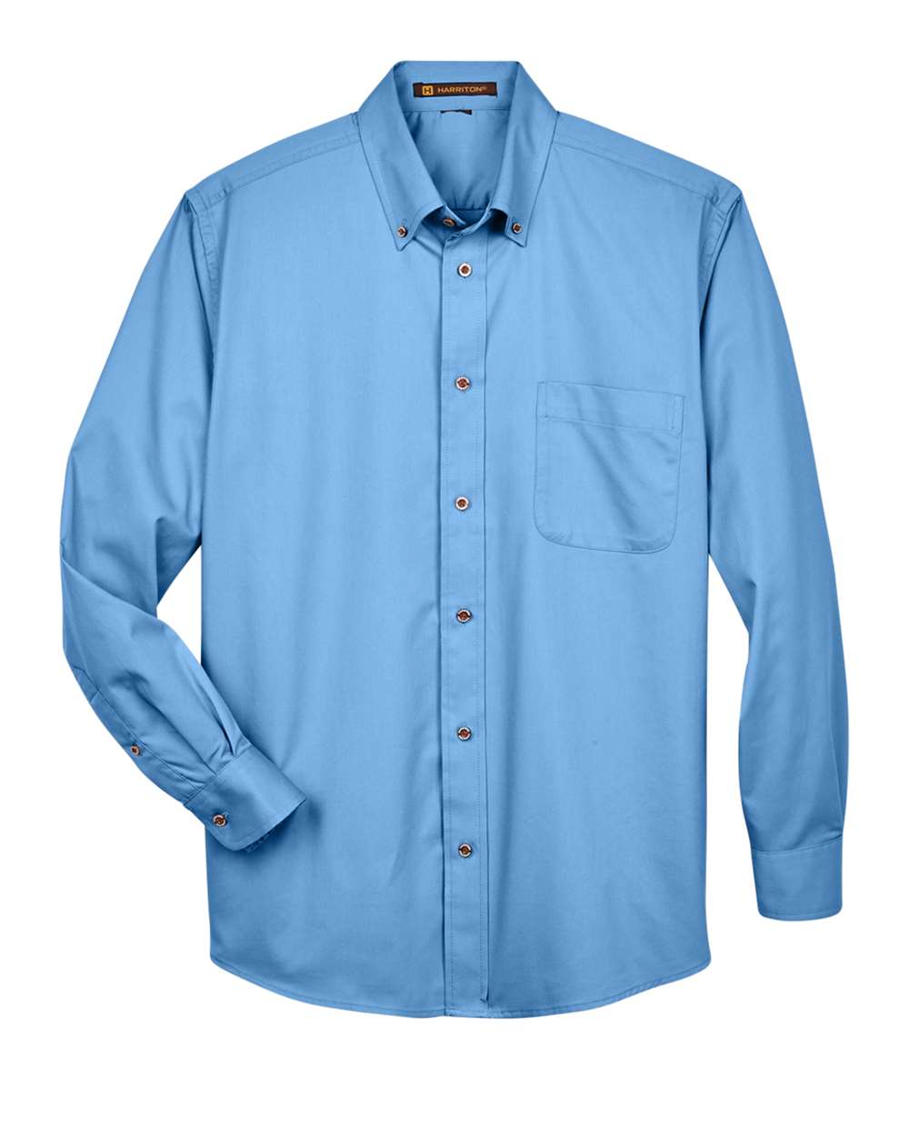 Harriton Men's Easy Blend™ Twill Shirt - M500 Light College Blue