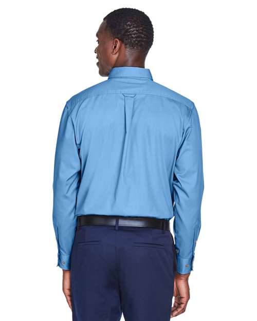 Harriton Men's Easy Blend™ Twill Shirt - M500 Light College Blue