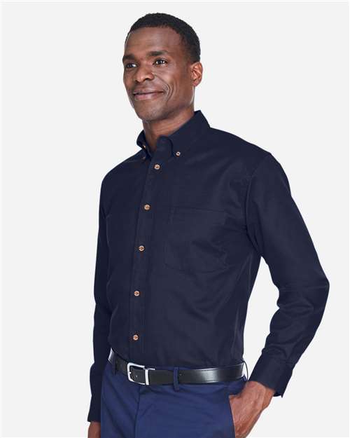 Harriton Men's Easy Blend™ Twill Shirt - M500 Navy