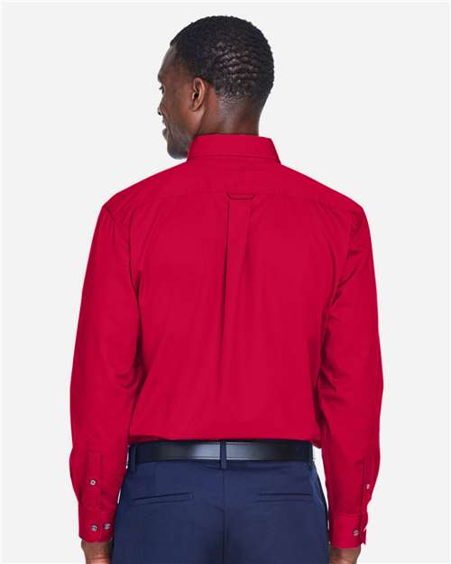 Harriton Men's Easy Blend™ Twill Shirt - M500 Red