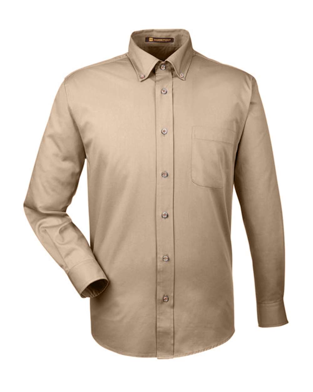Harriton Men's Easy Blend™ Twill Shirt - M500 Stone