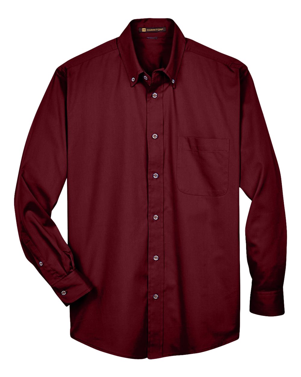Harriton Men's Easy Blend™ Twill Shirt - M500 Wine