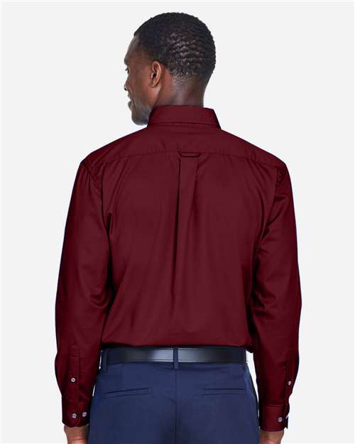 Harriton Men's Easy Blend™ Twill Shirt - M500 Wine