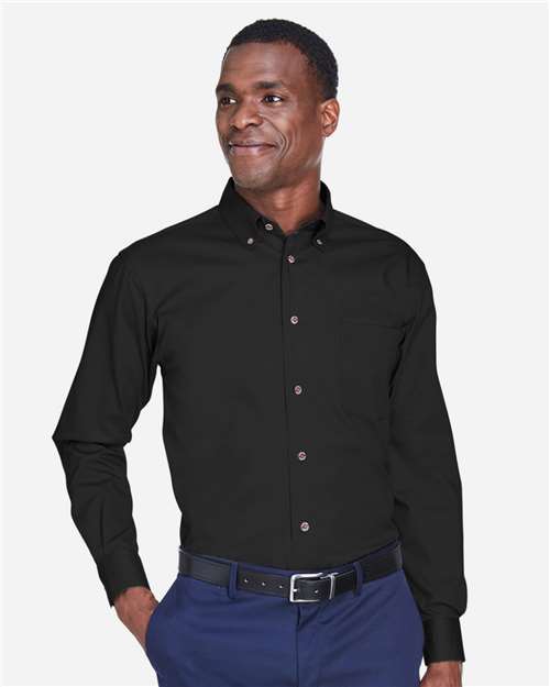 Harriton Men's Easy Blend™ Twill Shirt - M500 Black