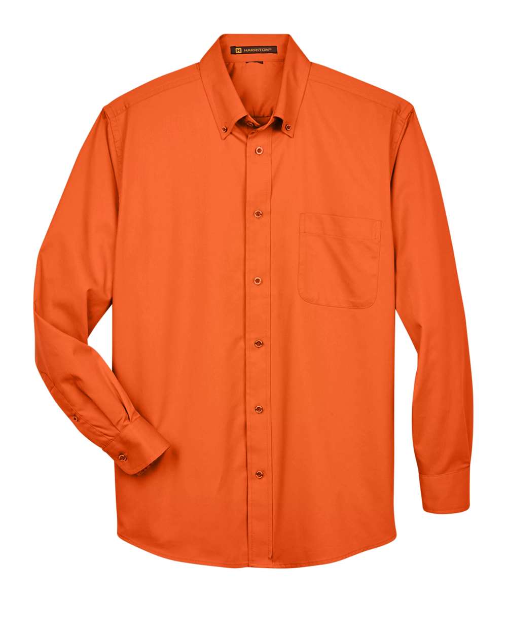 Harriton Men's Easy Blend™ Twill Shirt - M500 Team Orange