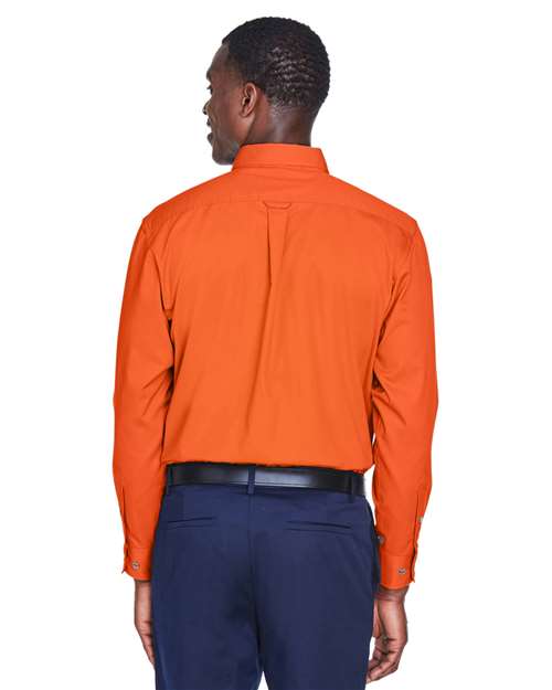 Harriton Men's Easy Blend™ Twill Shirt - M500 Team Orange