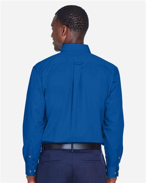 Harriton Men's Easy Blend™ Twill Shirt - M500 French Blue
