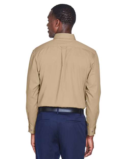 Harriton Men's Easy Blend™ Twill Shirt - M500 Stone