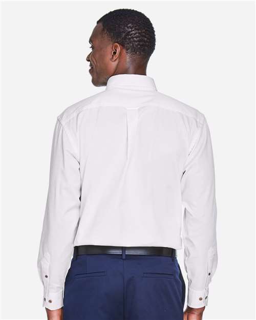 Harriton Men's Easy Blend™ Twill Shirt - M500 White