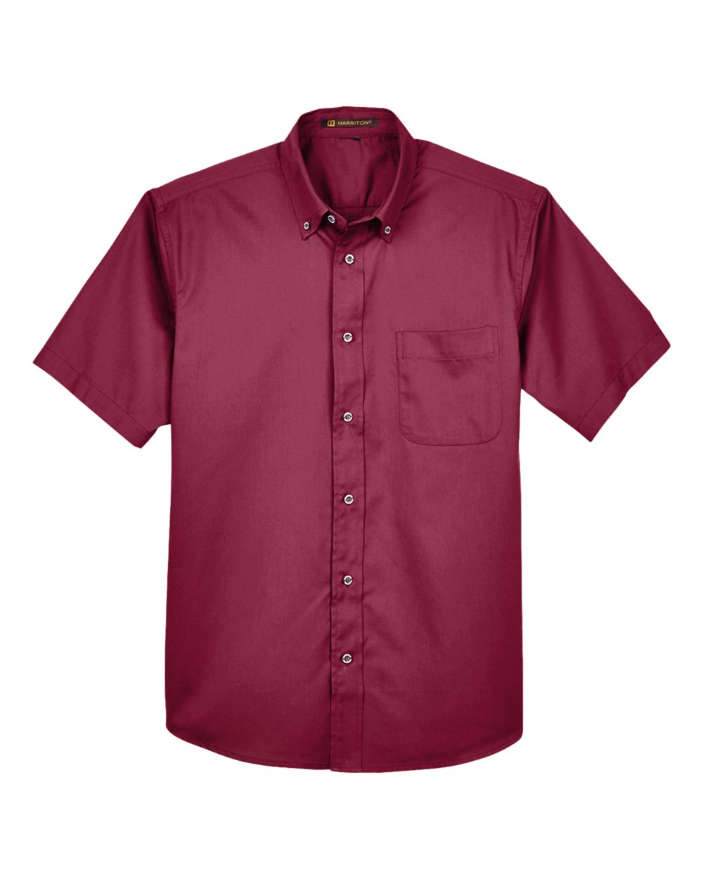 Harriton Men's Easy Blend™ Twill Dress Shirt with Stain-Release - M500S Wine