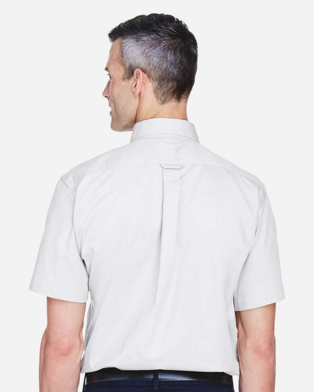 Harriton Men's Easy Blend™ Twill Dress Shirt with Stain-Release - M500S White