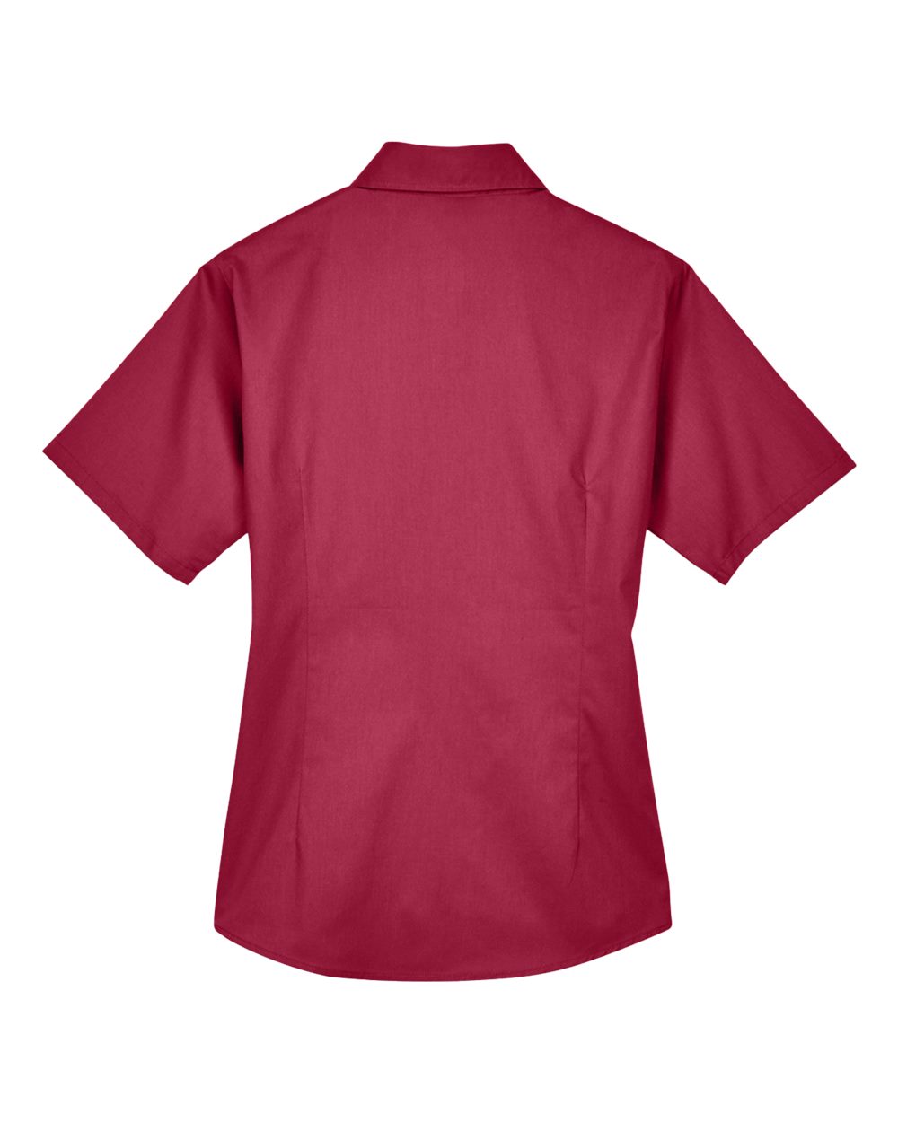 Harriton Women's Easy Blend™ Short Sleeve Twill Dress Shirt with Stain-Release - M500SW Wine