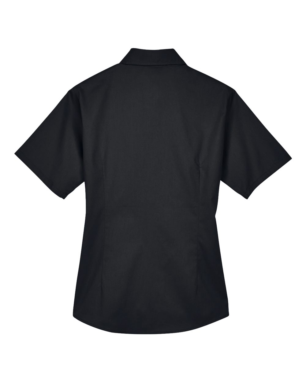 Harriton Women's Easy Blend™ Short Sleeve Twill Dress Shirt with Stain-Release - M500SW Black