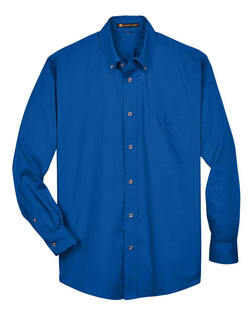 Harriton Men's Tall Easy Blend™ Twill Dress Shirt - M500T French Blue