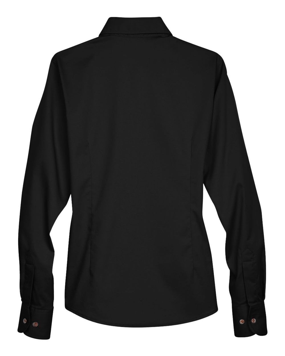 Harriton Women's Easy Blend™ Long Sleeve Twill Dress Shirt with Stain-Release - M500W Black