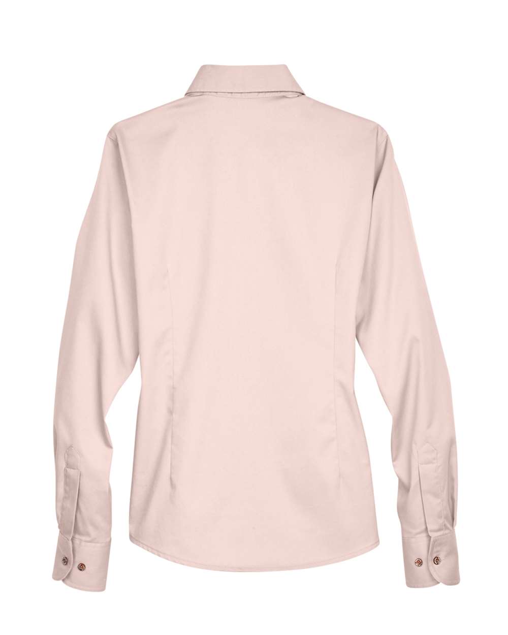 Harriton Women's Easy Blend™ Long Sleeve Twill Dress Shirt with Stain-Release - M500W Blush
