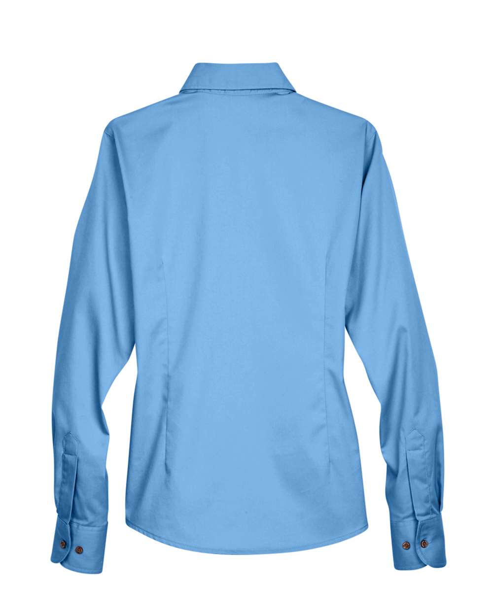 Harriton Women's Easy Blend™ Long Sleeve Twill Dress Shirt with Stain-Release - M500W Light College Blue