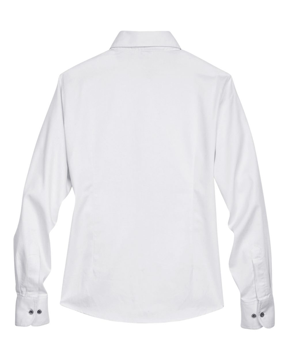 Harriton Women's Easy Blend™ Long Sleeve Twill Dress Shirt with Stain-Release - M500W White