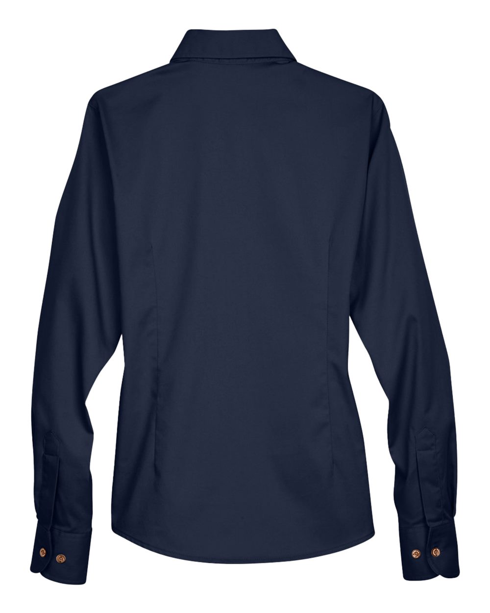 Harriton Women's Easy Blend™ Long Sleeve Twill Dress Shirt with Stain-Release - M500W Navy