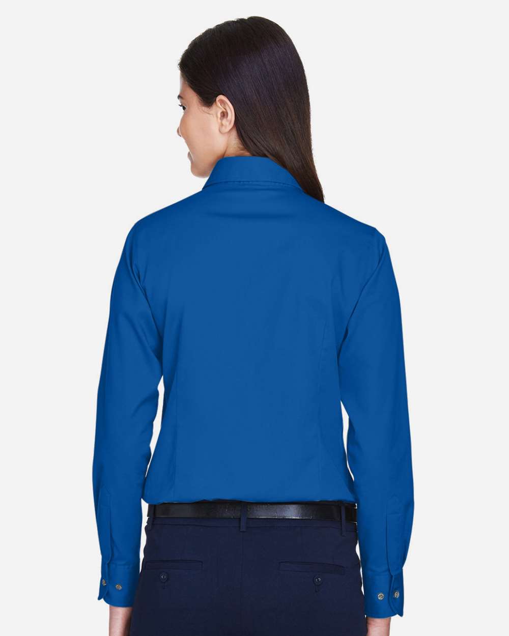 Harriton Women's Easy Blend™ Twill Dress Shirt with Stain-Release - M500W French Blue
