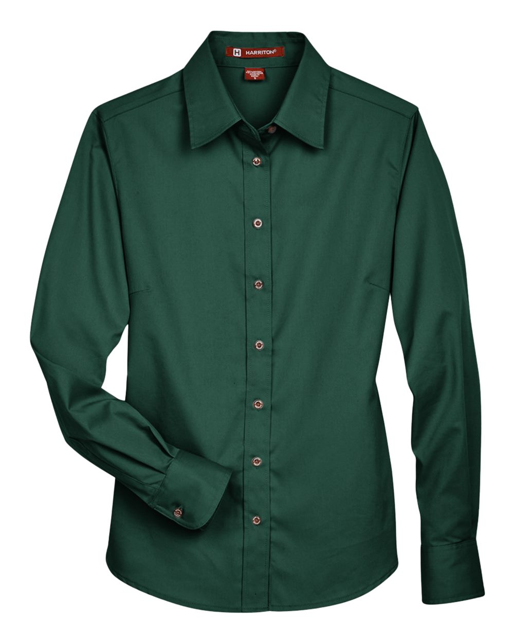 Harriton Women's Easy Blend™ Twill Dress Shirt with Stain-Release - M500W Hunter