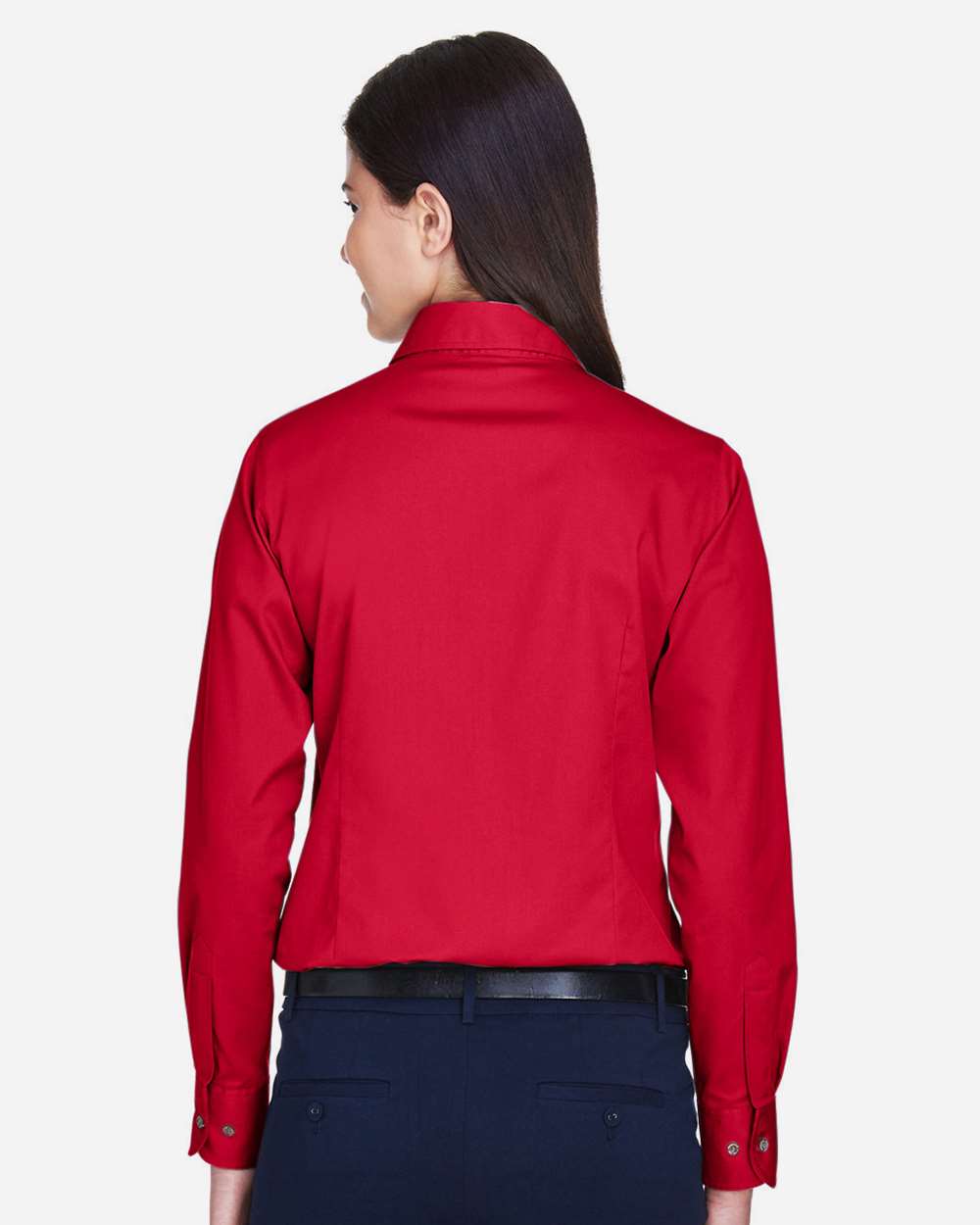 Harriton Women's Easy Blend™ Twill Dress Shirt with Stain-Release - M500W Red