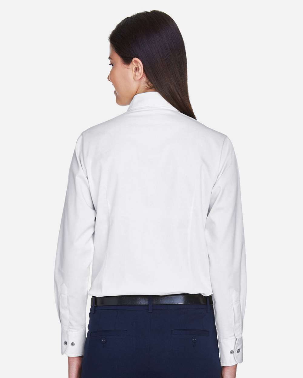 Harriton Women's Easy Blend™ Twill Dress Shirt with Stain-Release - M500W White