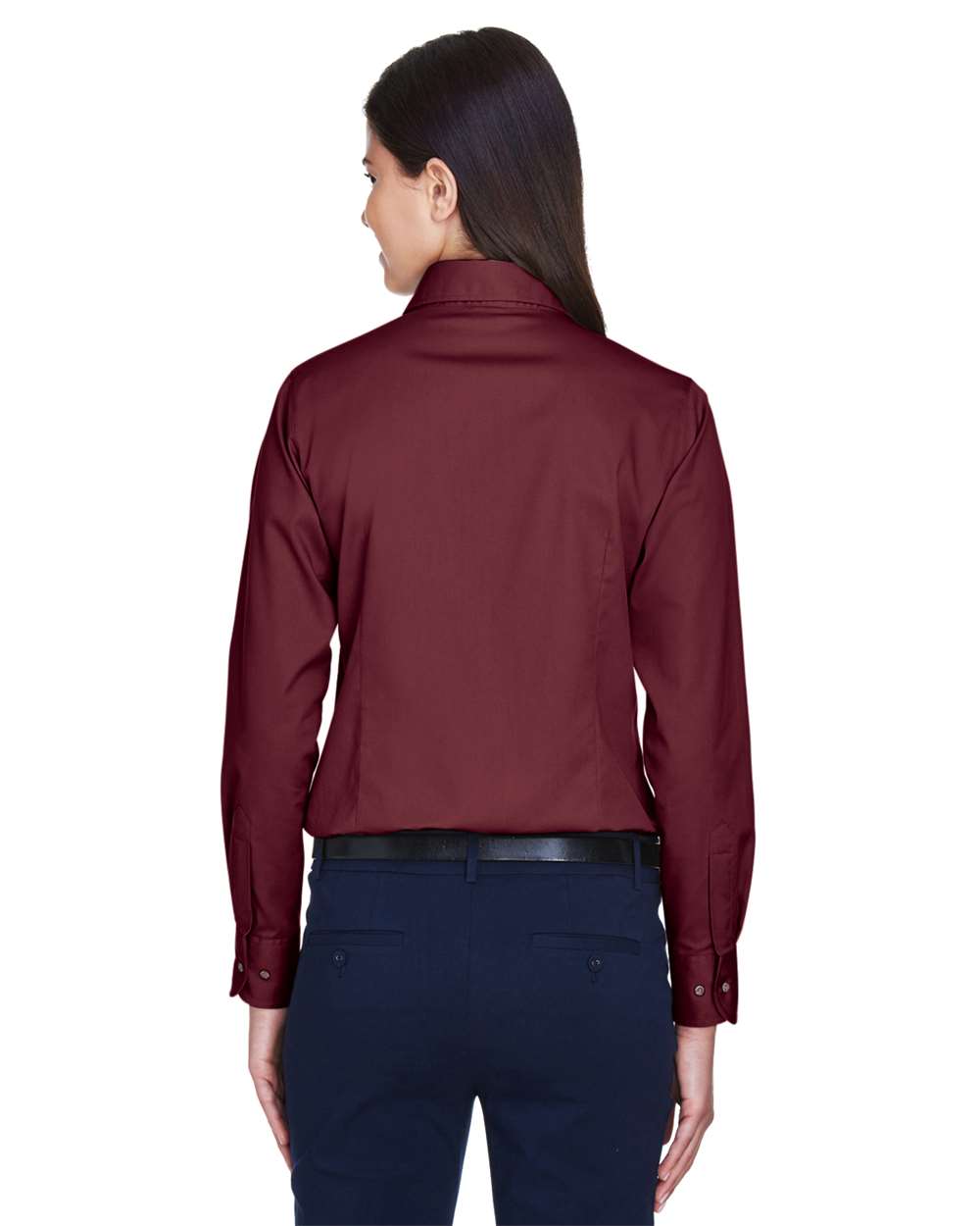 Harriton Women's Easy Blend™ Twill Dress Shirt with Stain-Release - M500W Wine