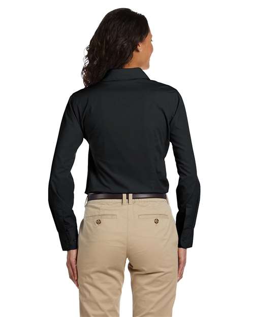 Harriton Women's Essential Poplin - M510W Black