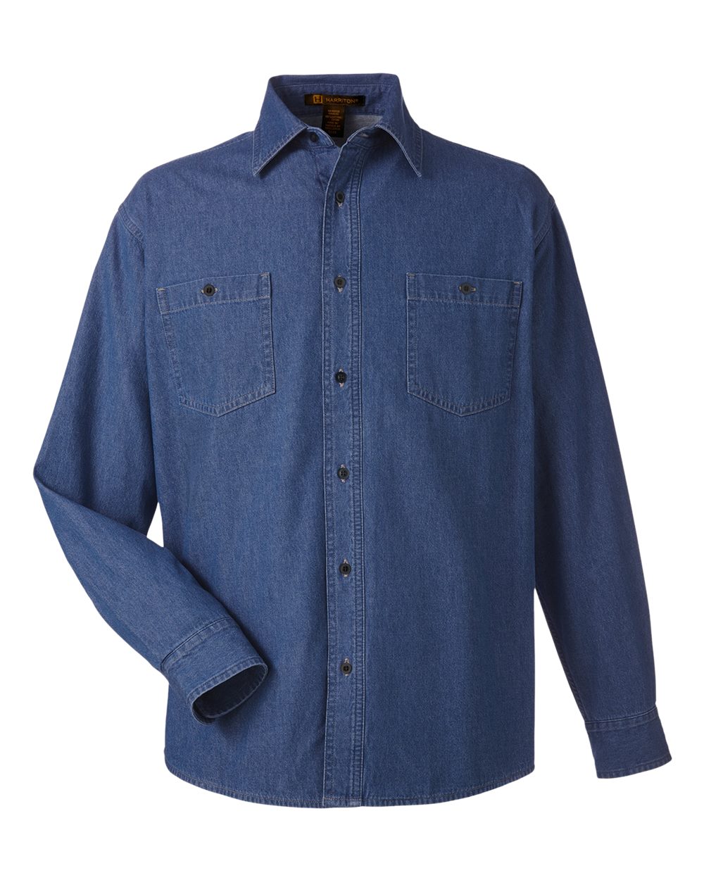 Harriton Unisex Denim Shirt Jacket - M540 Dark Denim