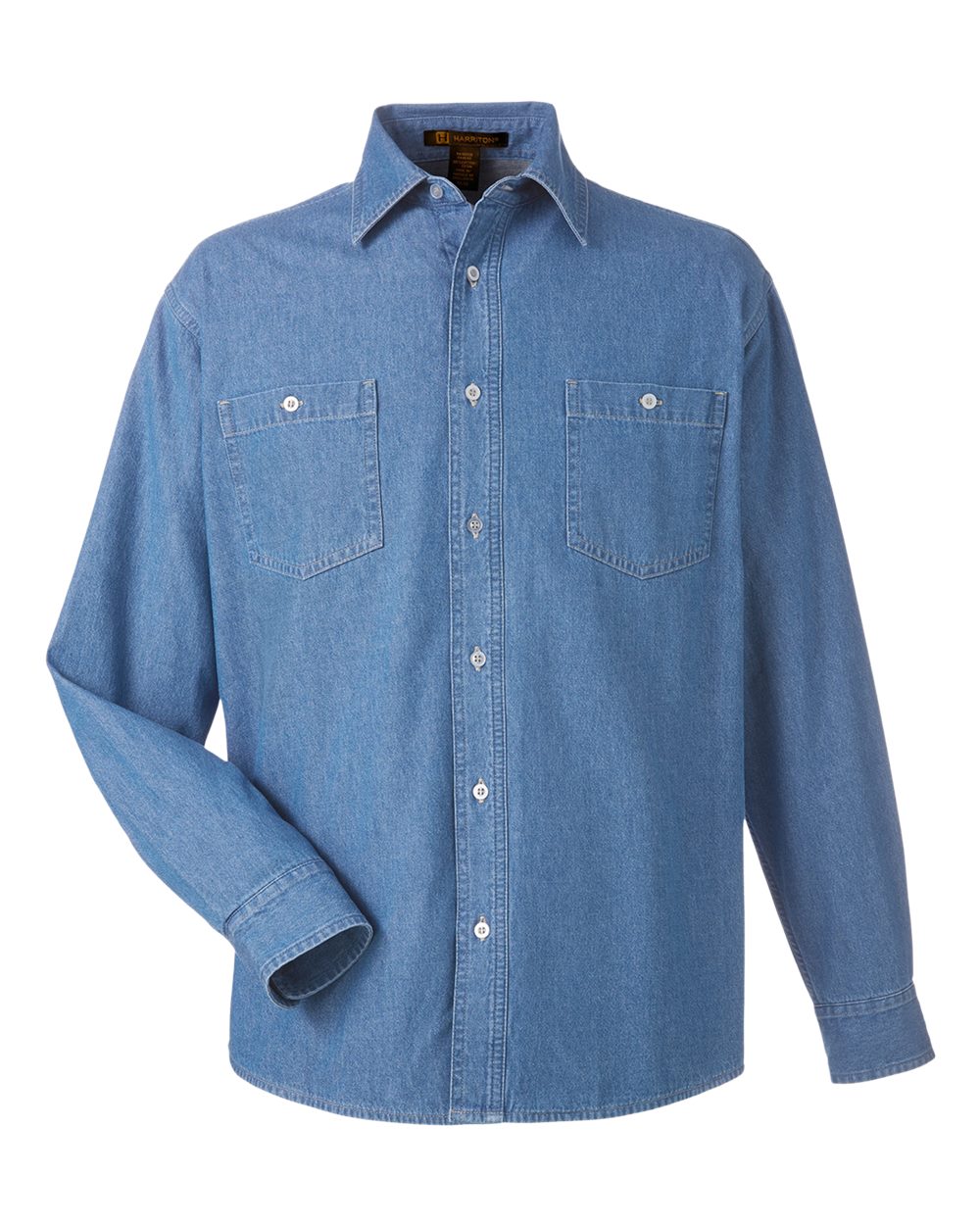 Harriton Unisex Denim Shirt Jacket - M540 Light Denim